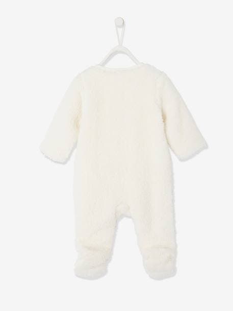 Lot de 2 pyjamas bébé en velours ouverture naissance nuage lot ivoire -  Vertbaudet