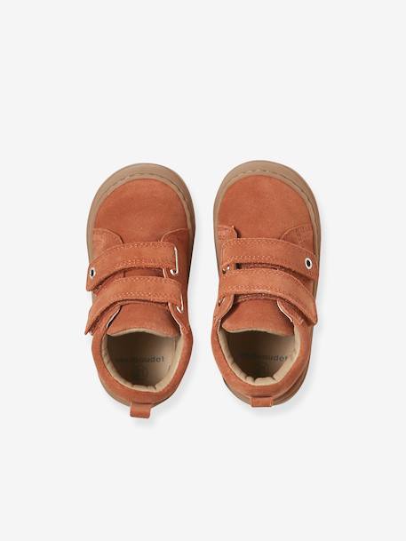 Pair of Soft Leather Boots for Babies, Designed for First Steps beige+blue+brown+electric blue+green+ocean blue+ochre+sage green+set beige+set brown+set green - vertbaudet enfant 