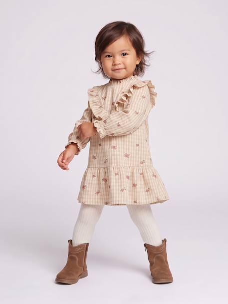 Robe bébé fille manches longues écru - vertbaudet enfant 