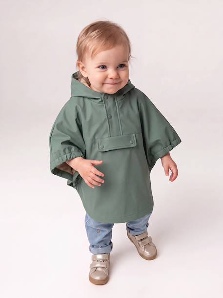 Poncho de pluie bébé vert - vertbaudet enfant 
