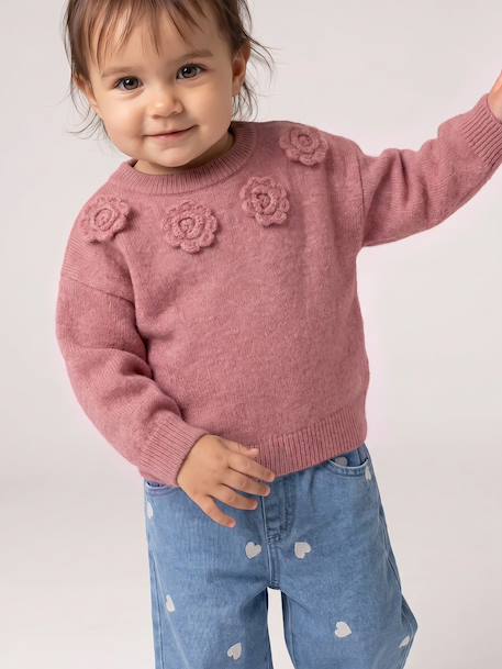 Jumper for baby girls rosy - vertbaudet enfant 