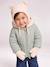 Puffer jacket with hat and mittens for baby girls sage green - vertbaudet enfant 
