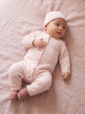 Ensemble combinaison et bonnet naissance fille - vertbaudet enfant