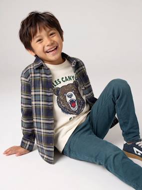 Chemise à carreaux en flanelle garçon - vertbaudet enfant
