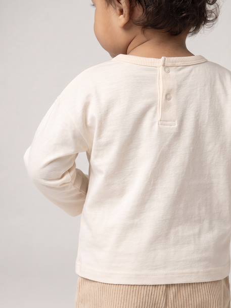 T-shirt manches longues bébé garçon écru - vertbaudet enfant 