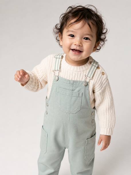 Dungarees for baby sage green - vertbaudet enfant 
