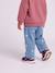Wide-leg jeans with small embroidered hearts denim grey+stone - vertbaudet enfant 