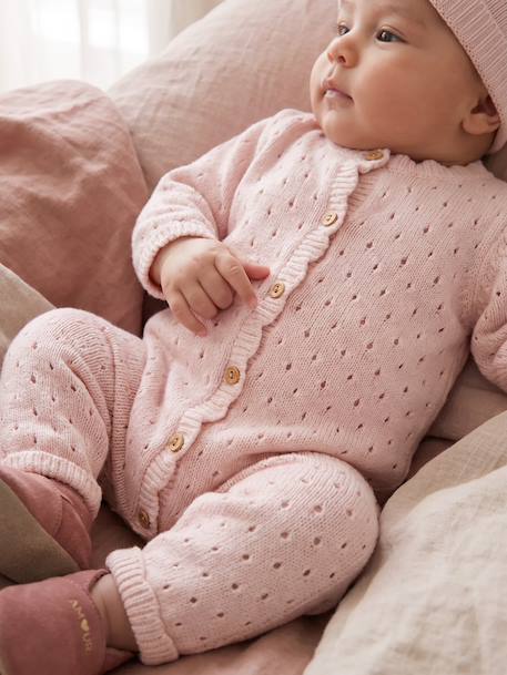 Newborn playsuit and hat set for girls pale pink - vertbaudet enfant 
