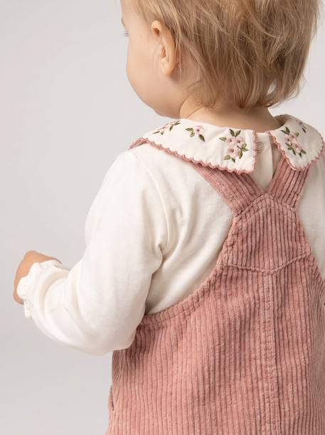 3-piece dress, T-shirt and tights set for baby girls blush - vertbaudet enfant 