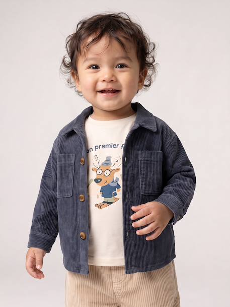 Overshirt for baby grey blue - vertbaudet enfant 