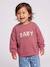 Baby sweatshirt with printed message raspberry pink+rosy+vanilla - vertbaudet enfant 