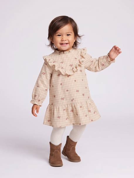 Robe bébé fille manches longues écru - vertbaudet enfant 