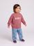 Wide-leg jeans with small embroidered hearts denim grey+stone - vertbaudet enfant 