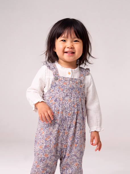 Dungarees for baby girls blue - vertbaudet enfant 