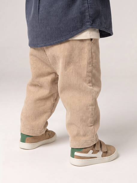 Corduroy trousers for baby boys beige - vertbaudet enfant 