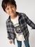 Chequered Flannel Shirt for Boys camel+chequered green+chequered navy blue+English green+night blue+slate blue - vertbaudet enfant 