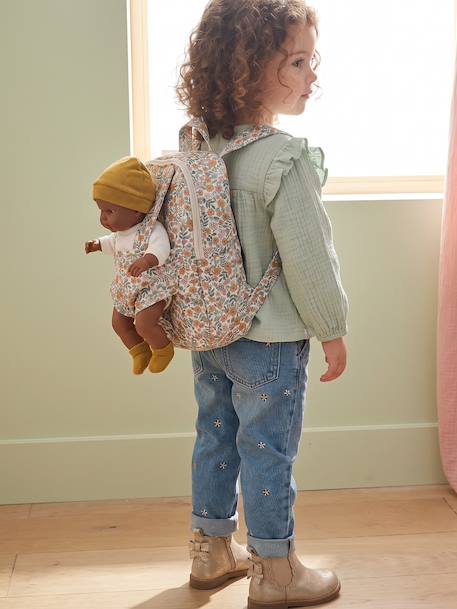 Baby-Carrying Backpack for Dolls, Cherry yellow - vertbaudet enfant 