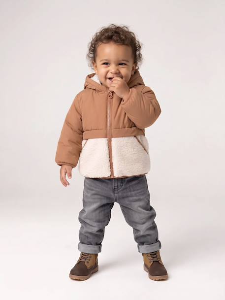 Puffer jacket with hat and mittens for baby boys hazel - vertbaudet enfant 