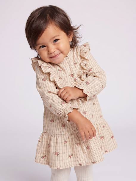 Robe bébé fille manches longues écru - vertbaudet enfant 