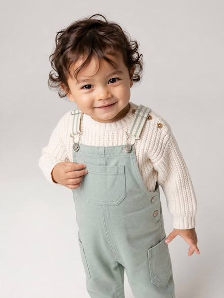 Dungarees for baby sage green - vertbaudet enfant 