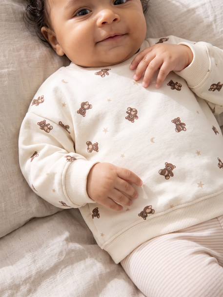 Ensemble sweat et pantalon bébé garçon écru - vertbaudet enfant 