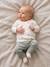 Newborn long-sleeved baby vest cappuccino+ecru+sage green - vertbaudet enfant 