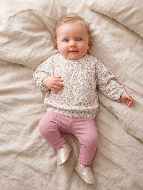 2-piece sweatshirt and trousers set for baby ecru - vertbaudet enfant 