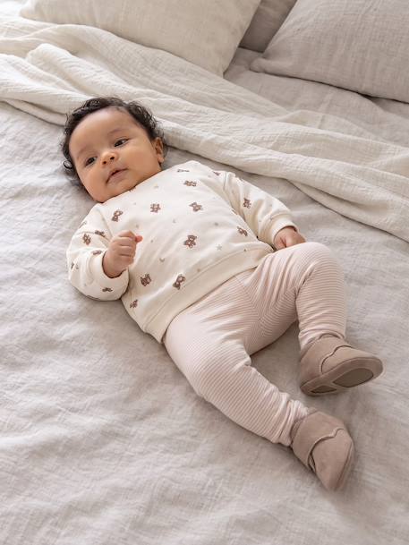 Ensemble sweat et pantalon bébé garçon écru - vertbaudet enfant 