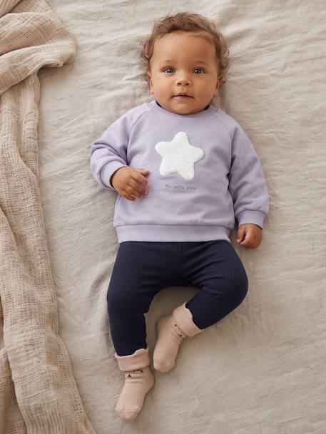 Sweatshirt for newborn sky blue - vertbaudet enfant 