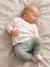 Newborn long-sleeved baby vest cappuccino+ecru+sage green - vertbaudet enfant 