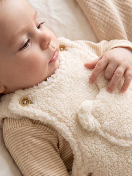 Dungarees and bodysuit set for baby vanilla - vertbaudet enfant 