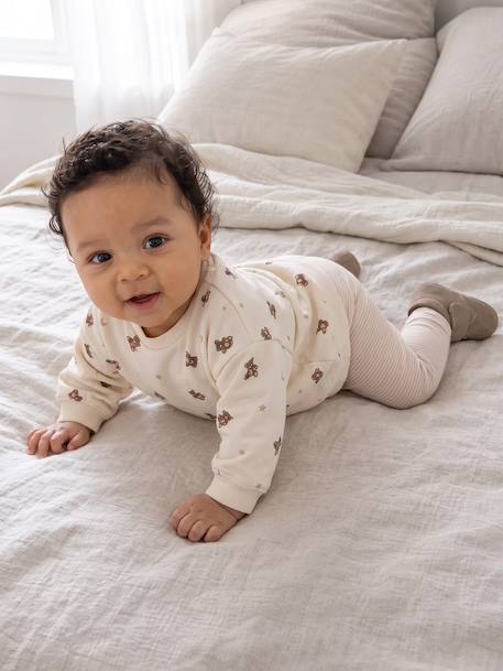 Sweatshirt and trousers set for baby boys ecru - vertbaudet enfant 