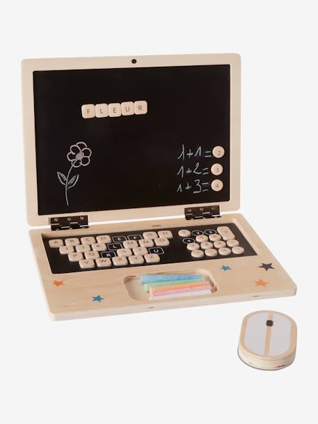Ordinateur portable en bois FSC® noir - vertbaudet enfant 