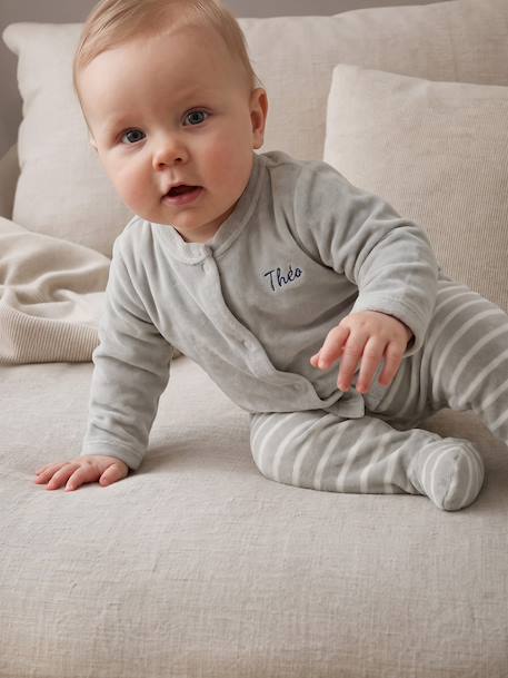 Lot de 2 pyjamas naissance manches longues vert sauge - vertbaudet enfant 