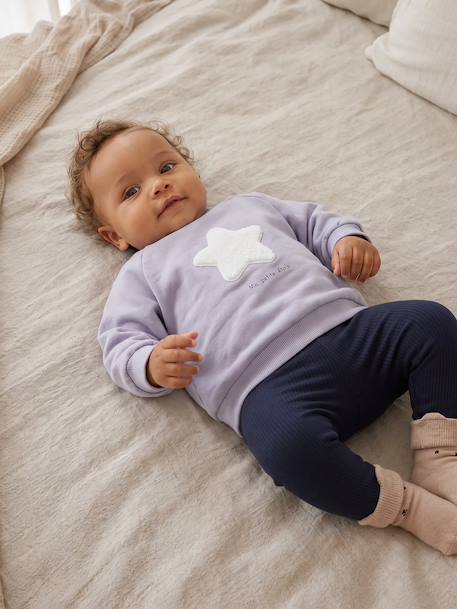 Sweatshirt for newborn sky blue - vertbaudet enfant 