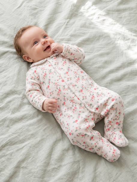 Lot de 2 dors-bien bébé ouverture devant cappuccino+rose pâle+vert sauge - vertbaudet enfant 