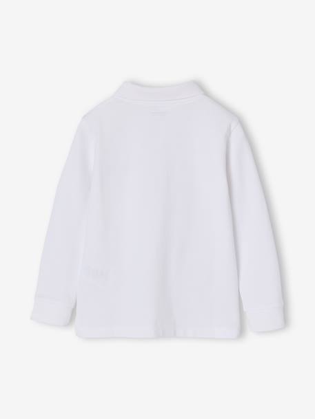Long-sleeved polo shirts for boys slate blue+white - vertbaudet enfant 