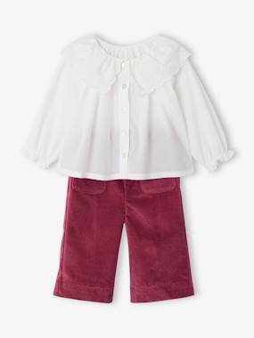 Blouse and trousers set for baby girls - vertbaudet enfant
