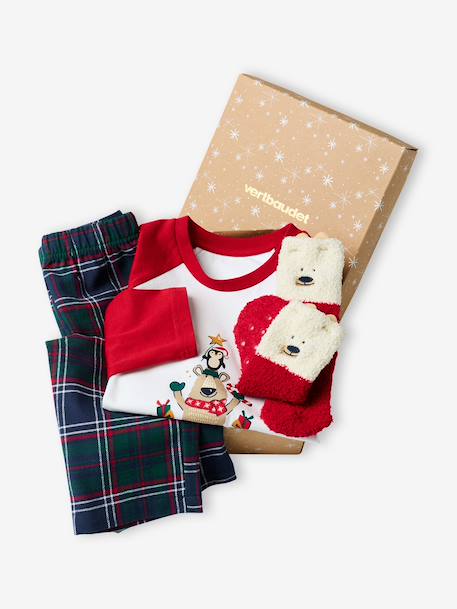 Pyjama garçon coffret rouge - vertbaudet enfant 