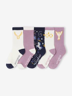 -Lot de 5 mi-chaussettes tennis fille Harry Potter