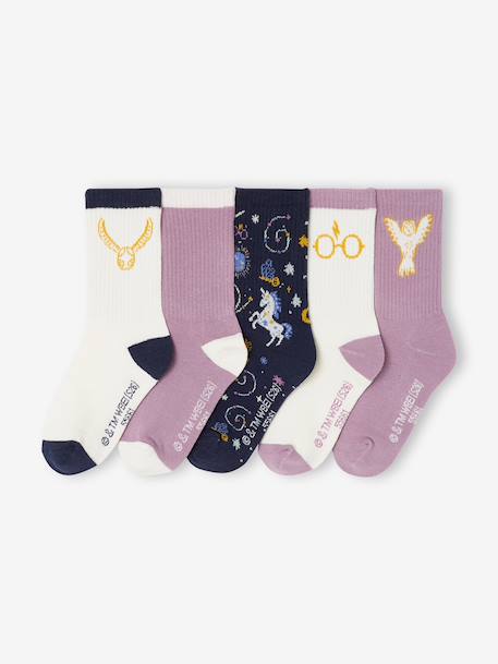 Pack of 5 sports socks Harry Potter for girls dusky pink - vertbaudet enfant 