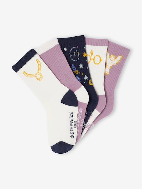 Lot de 5 mi-chaussettes tennis fille Harry Potter bois de rose - vertbaudet enfant 