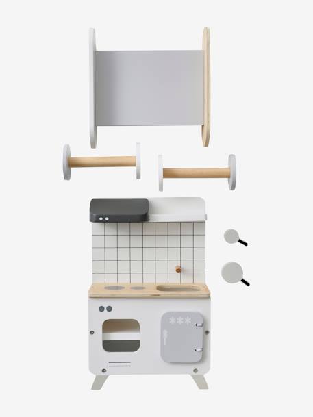 Mobilier de cuisine pour poupée mannequin en bois FSC® blanc - vertbaudet enfant 
