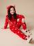Hooded sleepsuit for girls red - vertbaudet enfant 
