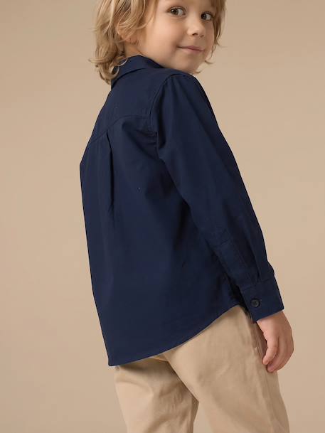 Chemise manches longues garçon marine - vertbaudet enfant 