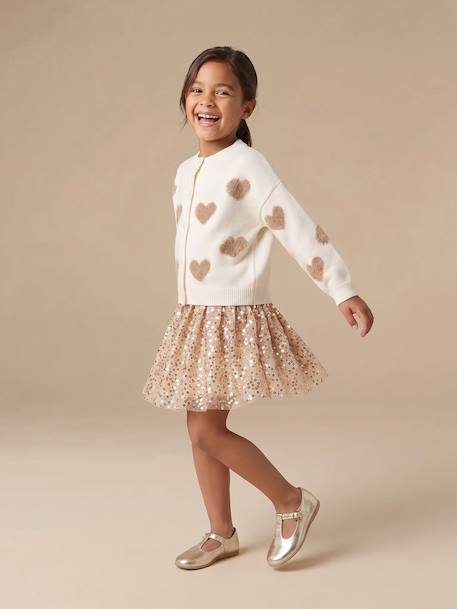 Sequin skirt for girls gold - vertbaudet enfant 