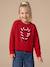 Coffret Noël fille pull jacquard et accessoire écru+rose pâle+rouge - vertbaudet enfant 