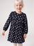 Long-sleeved dress for girls ecru+navy blue - vertbaudet enfant 