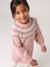 Robe fille manches longues camel+rose poudré+vert sauge - vertbaudet enfant 
