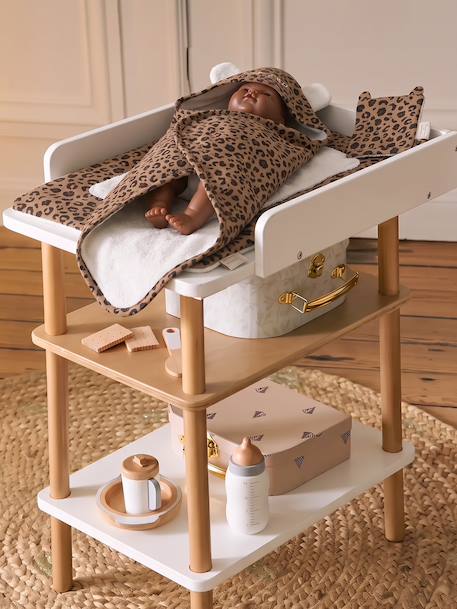 Cape de bain poupon personnalisable marron - vertbaudet enfant 